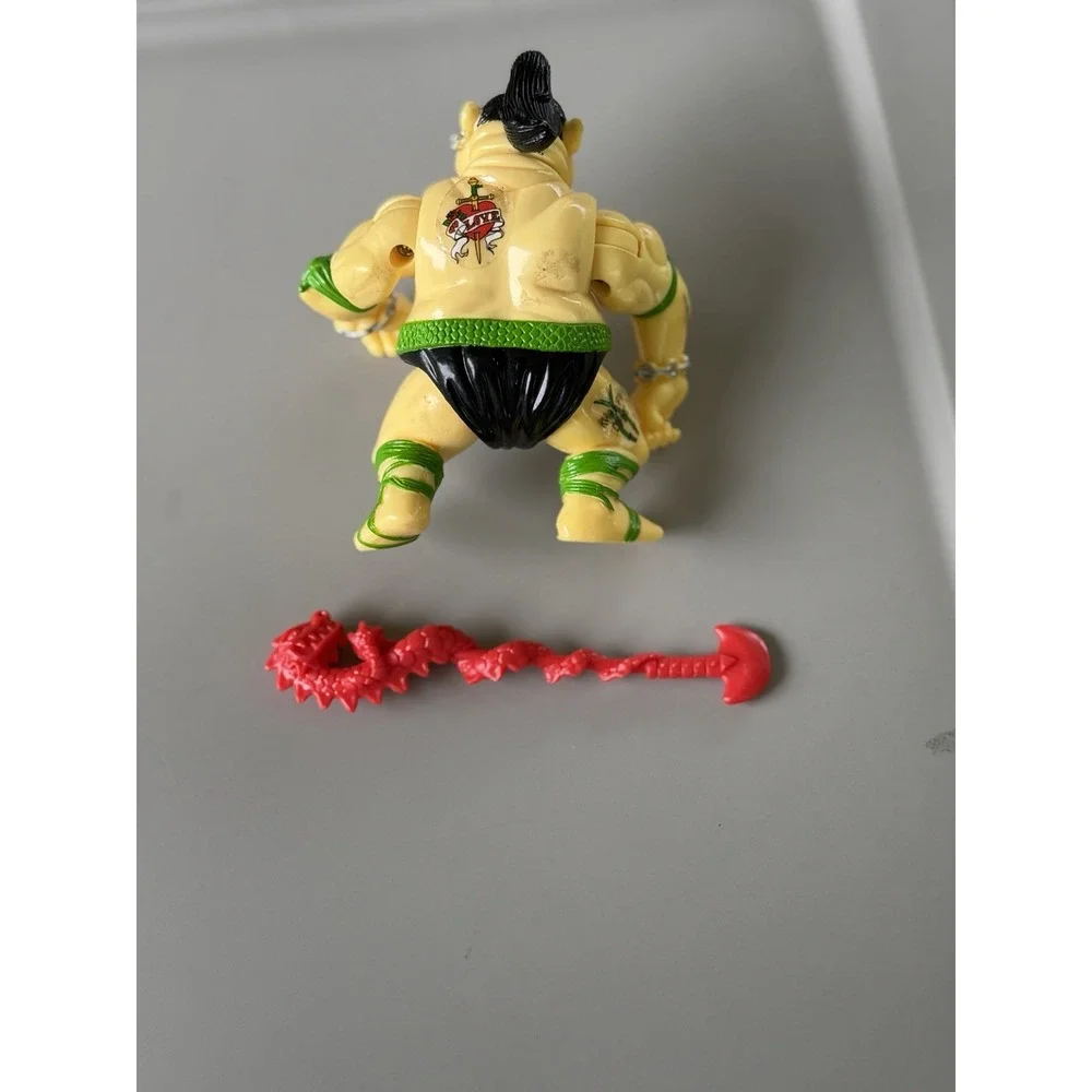 Vtg TMNT TATTOO figure B 100% COMPLETE original 1991 Ninja Turtles staff Zumo